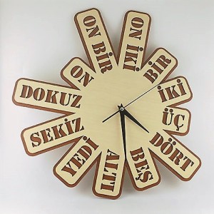 Ahşap Duvar Saati Model 2