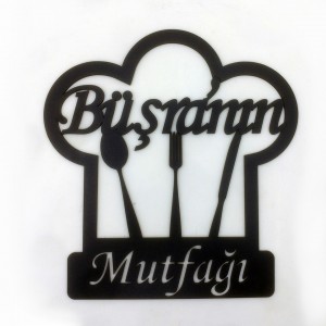 Ahşap Aşçı Kepi İsimli Mutfak Dekoru