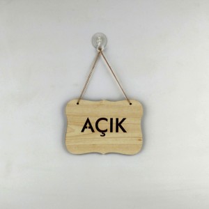 Ahşap Açık Kapalı Levhası