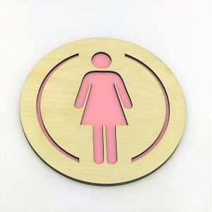 Yuvarlak Bayan WC Tabela Yönlendiricisi