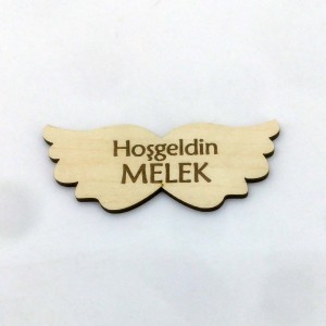 Melek Ahşap Magnet 2