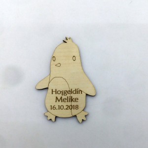 Penguen Ahşap Magnet