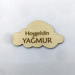 Bulut Ahşap Magnet
