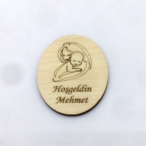 Anne Bebek Silüetli Ahşap Magnet 8