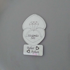 Kutusunda Pırlanta Yüzük Ayna Pleksi Magnet