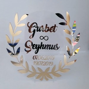 Şeffaf ve Aynalı Pleksi İsimlik
