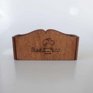 İthal Ahşap Kafe-Mutfak Peçetelik Model 2