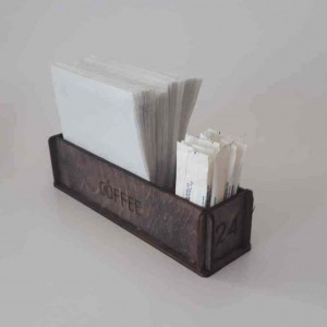Ahşap Kafe Peçetelik - Şekerlik Model 1