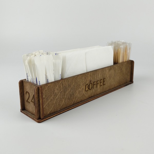 Ahşap Kafe Peçetelik - Şekerlik Model 2 Ahşap Kafe Peçetelik - Şekerlik Model 2