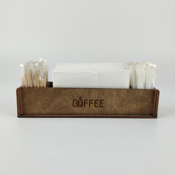 Ahşap Kafe Peçetelik - Şekerlik Model 2 Ahşap Kafe Peçetelik - Şekerlik Model 2