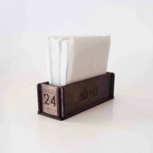 Ahşap Kafe Peçetelik Model 7