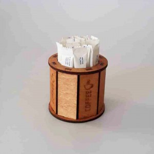 Ahşap Kafe Stick Şekerlik Model 3