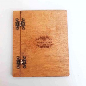 İthal Ahşap Menü Kabı Model 1