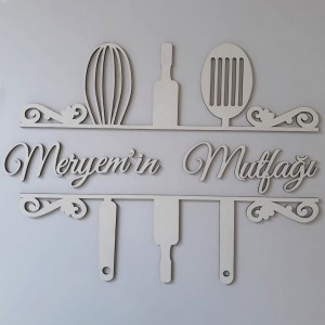 Ahşap İsimli Mutfak Dekoru Model 3