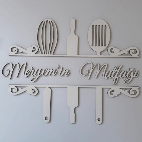 Ahşap İsimli Mutfak Dekoru Model 3