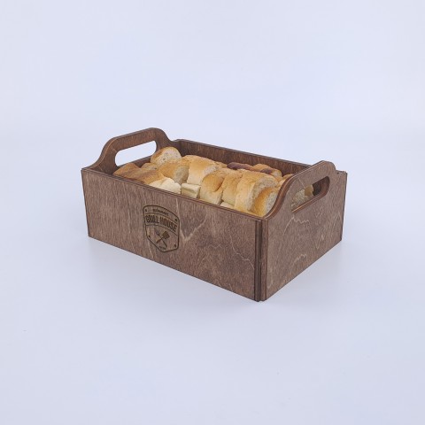 Kafe Restoran Ahşap Ekmek Sepeti Kutusu Model 10572