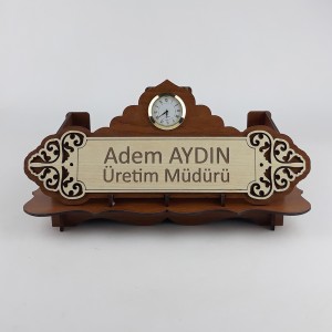 Ahşap İsimlik ve Masaüstü Düzenleyici Set Model 8