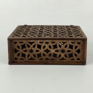 Desenli Ahşap Hediye Kutusu Model 2