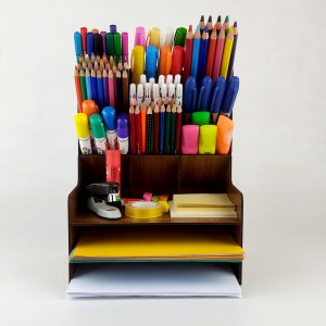 MDF Ahşap Masaüstü Düzenleyici Kalemlik Seti Organizer Model 1