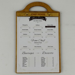 Ahşap Menü Kabı Model 7