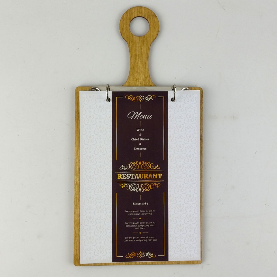 Ahşap Menü Kabı Model 14 Ahşap Menü Kabı Model 14