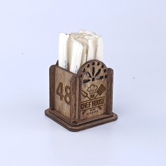 Kafe Restoran Ahşap Stick Şekerlik Model 10697