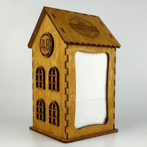 Kafe Restoran Ahşap Dispenser Peçetelik Model 4