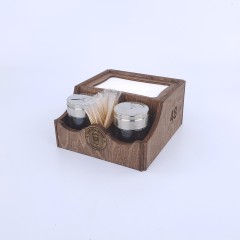 Kafe Restoran Ahşap Dispenser Peçetelik Şekerlik Sosluk Menaj Takımı Model 10717