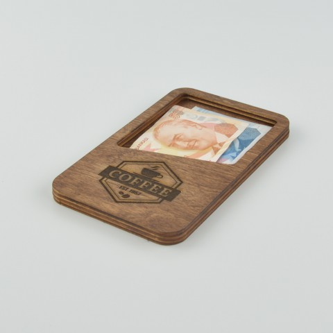 Kafe Restoran Ahşap Hesap Sümeni Kutusu Model 10773