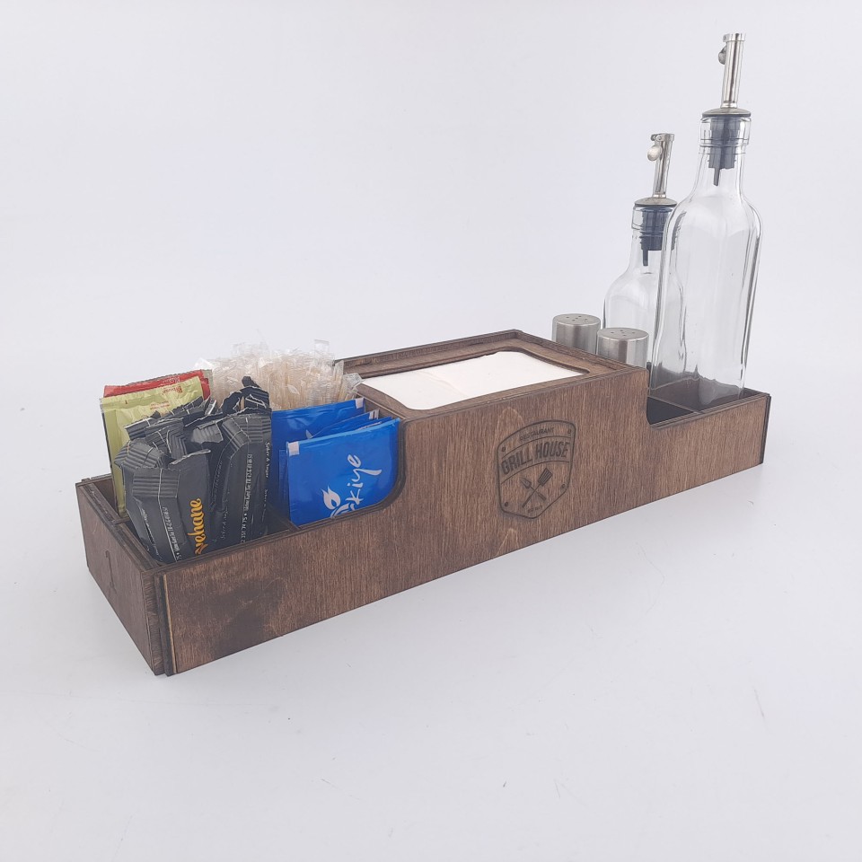 Kafe Restoran Ahşap Dispenser Peçetelik Şekerlik Sosluk Menaj Takımı Model 10784 Kafe Restoran Ahşap Dispenser Peçetelik Şekerlik Sosluk Menaj Takımı Model 10784