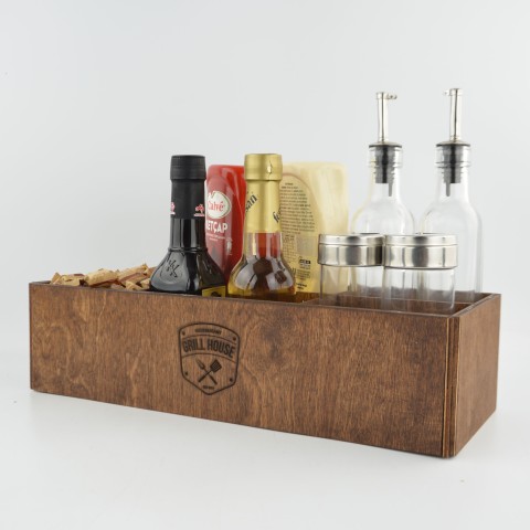 Kafe Restoran Ahşap Sosluk Şekerlik Menaj Takımı Model 10786