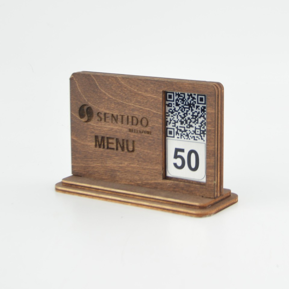 Kafe Restoran Ahşap QR Kod Menü Model 10857