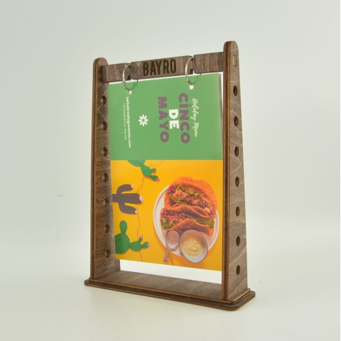 Kafe Restoran Ahşap Ayaklı Menü Model 10871