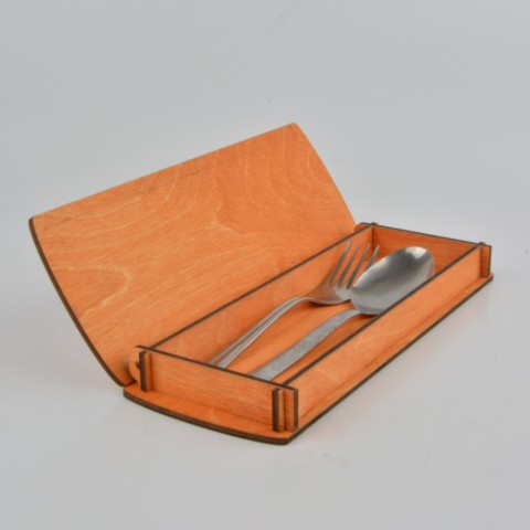 Kafe Restoran Ahşap Çatal Bıçak Kaşıklık Model 10903